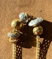 Signed, Swarovski, Slide Ball Charms, Vintage