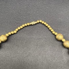 Large Brass Beaded Necklace Retro Screw Clasp Bohemian MCM Costume Jewlery
