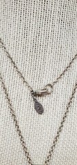 American Eagle Silvertone 1.75″ multiple hearts within pendant necklace 32″ te01