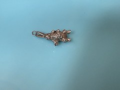 Vintage Sterling Silver Charm Alice in Wonderland Late White Rabbit Charm 2.7g