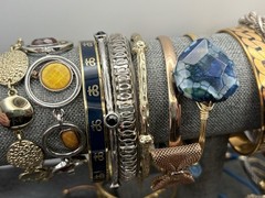 VTG – Modern Boho Ethnic Mixed Metals Jewelry Lot Bracelet Bangle Cuff