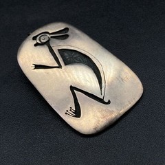 Vintage Southwestern Rabbit Hare Sterling Silver Pendant Hopi Style