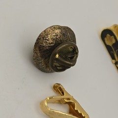 Vtg Mens Estate Jewelry Lot Cufflinks Tie Bars Pin Lion Horse Poodle Some Signed