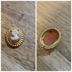 Vintage Cameo Lot of 14 ~ Pendant Stick Pin Brooch Glass Resin (Craft Projects)