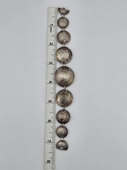 Vintage 1944 Australian Coin Trench Art Charm Link Artisan Bracelet