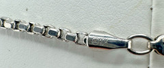 10K Hollow White Gold Box Chain Link Necklace 18″ / 2mm / 5 Grams – NICE!