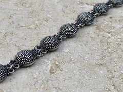 ✨🫧 VINTAGE .925 STERLING SILVER DOME BEAD BALL Link Bracelet | ESTATE Piece 🫧✨
