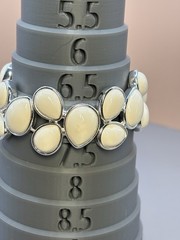 Vintage Napier Link Necklace Bracelet Cream Silver Tone