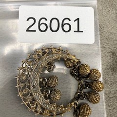 Vintage Brooch Solje Gold Tone Crescent Moon