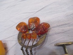 120g OF VINTAGE AMBER STERLING 925 835 JEWELRY 12 TOTAL PIECES