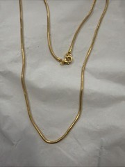 Vintage New 14k Gold Plated 36” Mesh Snake Chain Rich Finish Awesome