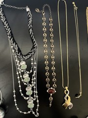 Vintage to Now Costume Jewelry Necklaces Rings Earrings 15 Piece LOT. W/ Case