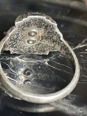 Vintage NHS 1984 Sterling Silver Class Ring Blue Gemstone Size 5.25