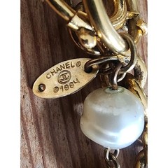 VTG Chanel 1984 Necklace Double Strand Gold Chain Pearl Documented Lagerfeld