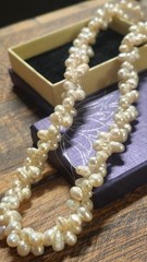 Antique Freshwater Pearl Necklacev& Earring Set