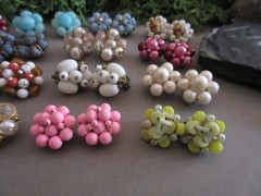 Vtg Cluster Clip Earring Lot of 16 Pairs – Japan/W Germany/Hong Kong/Marvella