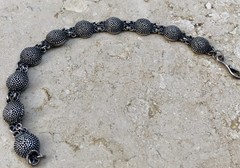 ✨🫧 VINTAGE .925 STERLING SILVER DOME BEAD BALL Link Bracelet | ESTATE Piece 🫧✨