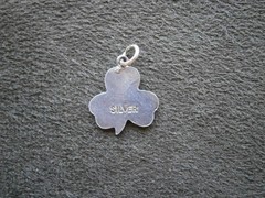Small Lucky Irish Shamrock Vintage Sterling Silver Enamel Bracelet Charm Pendant