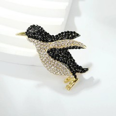 Rhinestone Penguin Brooch High-end Animal Pin Jewelry