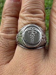 Vintage Military Medical Service Class Ring
