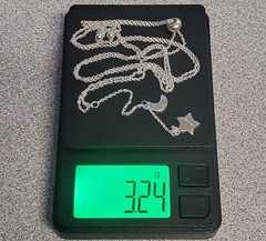 VTG 925 Moon Star Y Drop Necklace Adjustable 28in Sterling Silver 3.2g Celestial