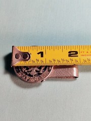 Vintage United States Half Dollar Money Clip Cut Out Coin Silver Plate
