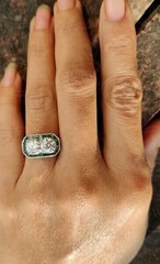 Vintage Art Deco Style Round Cut Lab Created Diamond 925 Silver Engagement Ring