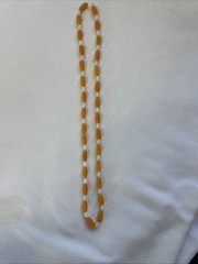 Vintage 1960s Plastic Bead Necklace Lot (5) Signed Hong Kong MCM Melon Beads