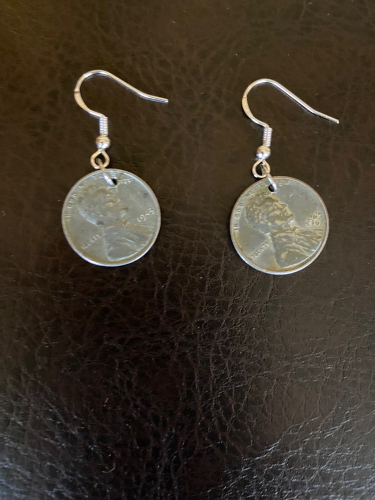 Lincoln Zinc-Coated Steel Cent Earrings