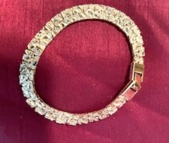 VINTAGE GOLD TONE BRUTALIST HAMMERED NECKLACE & BRACELET All Occasions