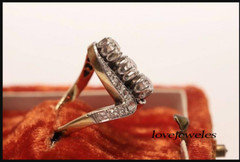 1.20CT Lab-Created Round Cut Diamond 3 Stone Vintage Ring 14K 2-Tone Gold Finish