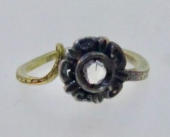Antique Victorian 1800’s 18k & Silver Rose Cut Diamond Engagement Ring