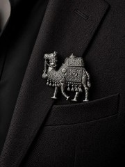 Vintage Camel Lapel Pin for Men | Antique Silver Camel Brooch | Suit Jacket Pin