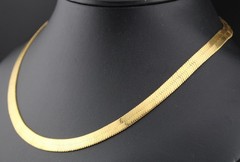 😍Vintage Monet Gold Plate Herringbone Chain 18″ Necklace
