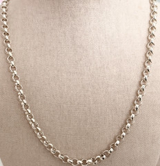 925 Sterling Silver 6MM Round Rolo Link Heavy Chain Necklace 24″