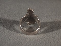 Vintage Unisex Sterling Silver 1960s Coiled Snake Goth Ring Size 10 Cigar Band