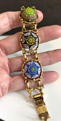 Juliana D&E for Celebrity Moroccan Matrix Carved Glass Cabochon Bracelet Book Pc
