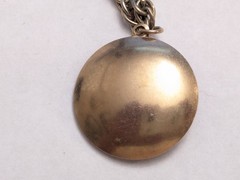 Vintage Mid-Century Gold Tone Lady on Bicycle Charm Bracelet