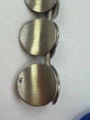 Vintage Necklace Modernist Dansk Denmark Unisex Brushed Silvertone 20 inches