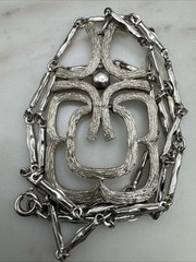 Vintage Bar Link Articulating Necklace Avon Statement Pendant