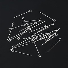 925 Sterling Silver Open Eye Pins 0.5x20mm – 30pcs Jewelry Making Supplies Findi
