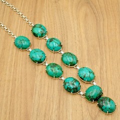 Turquoise Necklace 925 Sterling Silver Jewelry Women Necklace Gift For Her