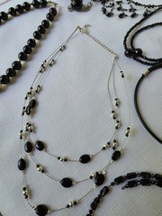 Vintage Set Of 11 Gothic Black Necklaces Excellent Condition
