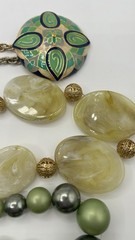 Vintage Estate Lot Of 3 Beaded One Pendant Necklaces 20-28”