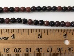 Vintage Shiny Beaded Necklace Shades of Brown Dainty 16″