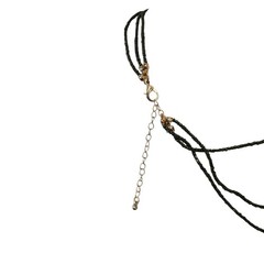 Necklace Vintage Three Strand Green Beads Gold Tone Chain 22-24″ SKU2146