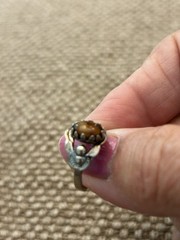 Tiger Eye Gemstone Ring Sterling Silver Ring~Designer Sz 6 Jewelry-Gift For Her