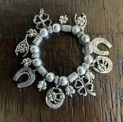 Vintage Good Luck Charm Stretch Bracelet