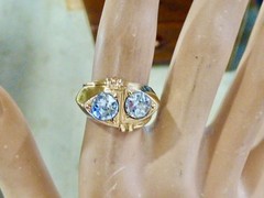 RARE 1/30 14k K YELLOW GOLD PLATE NEW OLD STOCK 70’S SIZE 6 RING BRILLIANT!!!!