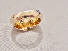 RARE 1/30 14k K YELLOW GOLD PLATE NEW OLD STOCK 70’S SIZE 6 RING BRILLIANT!!!!